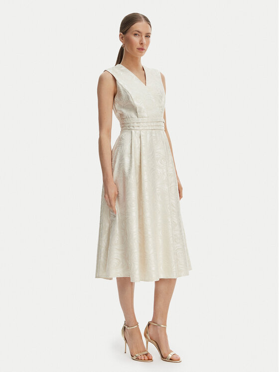 Rinascimento Rinascimento Kokteilinė suknelė CFC0127709003 Écru Regular Fit