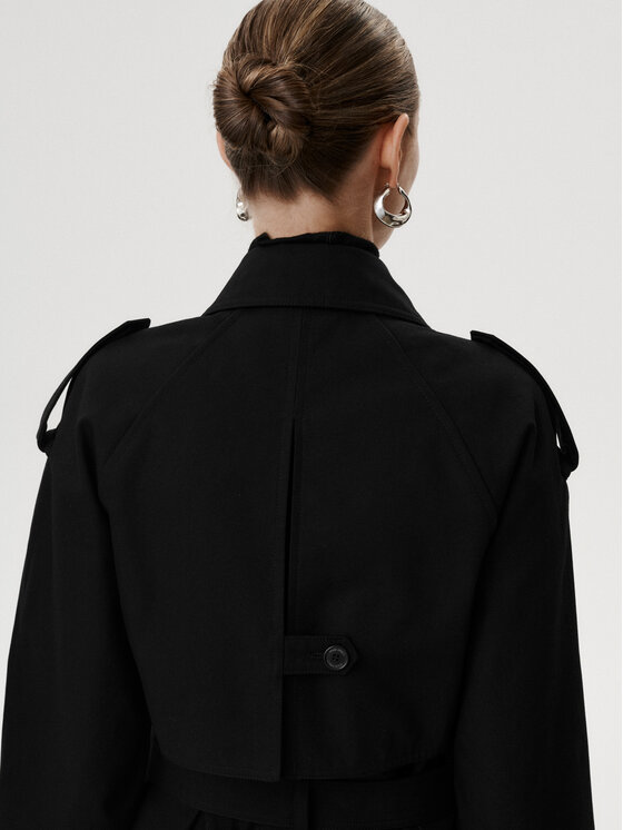 MARI PRETI MARI PRETI Trench Chiara Nero Regular Fit