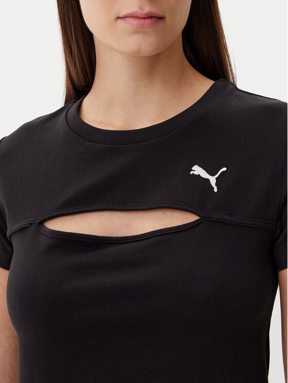Puma Puma T-särk Ess Cut-Out 631164 Must Slim Fit