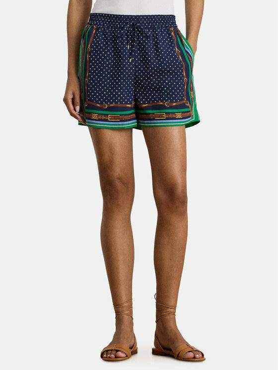 LAUREN RALPH LAUREN LAUREN RALPH LAUREN Bavlnené šortky 200B20822001 Tmavomodrá Regular Fit