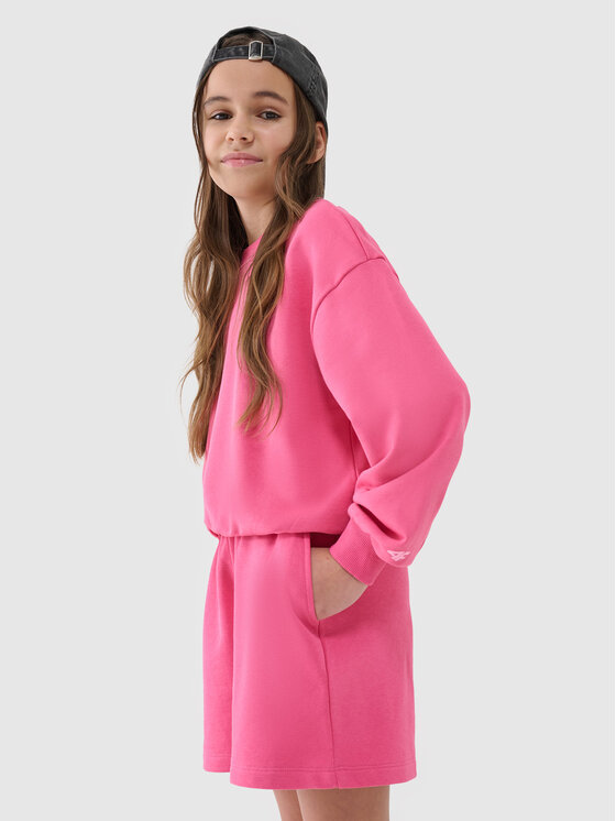 4F 4F Mikina casual Ružová Regular Fit