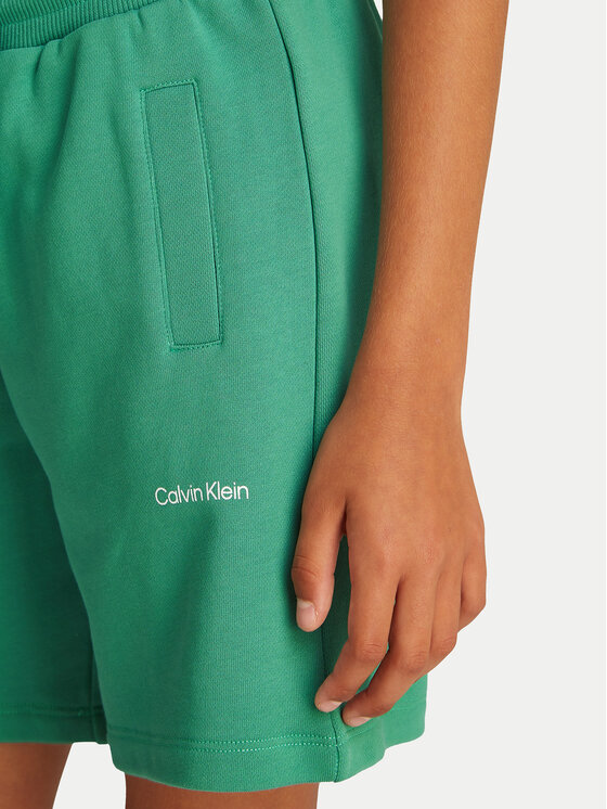 Calvin Klein Jeans Calvin Klein Jeans Športne kratke hlače New Inst. Logo IU0IU00703 Zelena Relaxed Fit