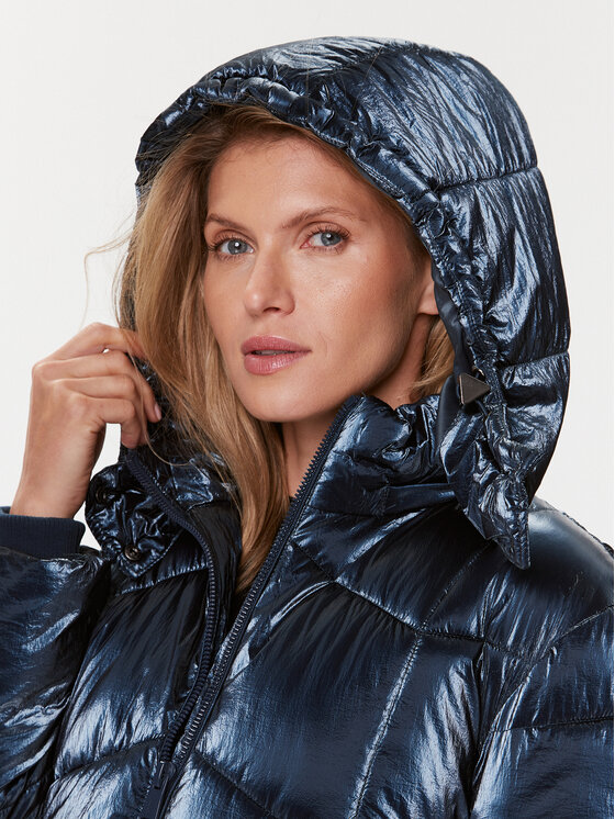 Guess Guess Μπουφάν πουπουλένιο W3BL25 WFR90 Σκούρο μπλε Regular Fit