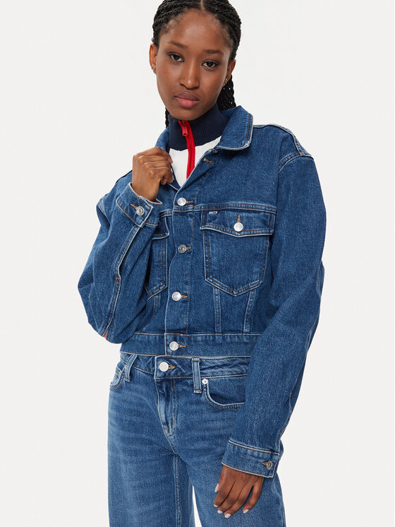 Tommy Jeans Tommy Jeans Geacă de blugi Claire DW0DW18207 Albastru Regular Fit