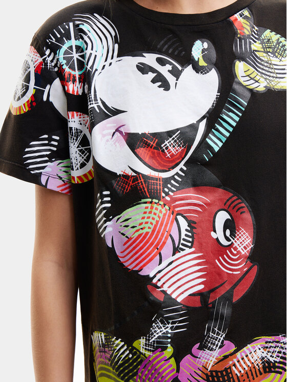 Desigual Desigual T-Shirt MONSIEUR CHRISTIAN LACROIX Mickey 24SWTKAR Czarny Regular Fit