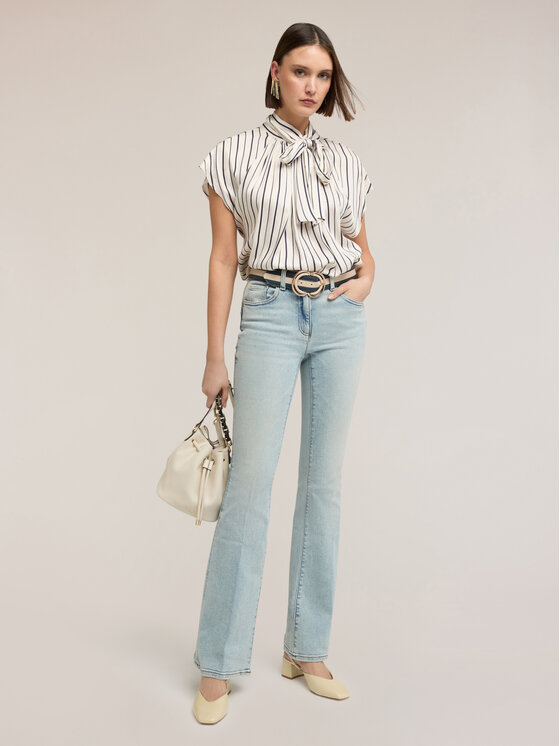 Motivi Motivi Jeansy P427Q304413N004 Turkusowy Flare Fit