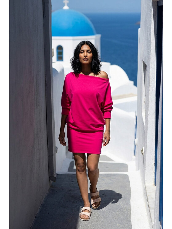FIGL FIGL Φόρεμα καθημερινό M1345 Ανοιχτό μοβ Loose Fit