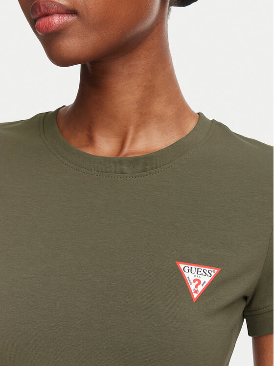 Guess Guess T-Shirt W2YI44 J1314 Khaki Regular Fit