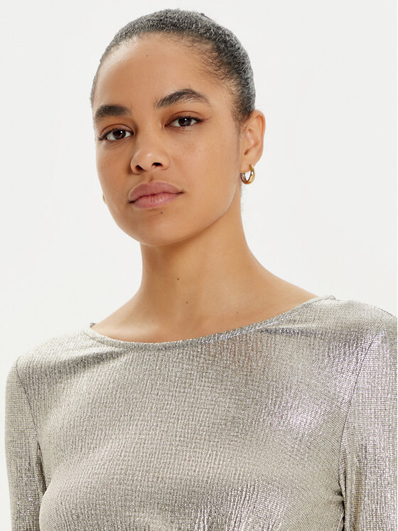 OUI OUI Cocktail obleka 88935 Zlata Slim Fit
