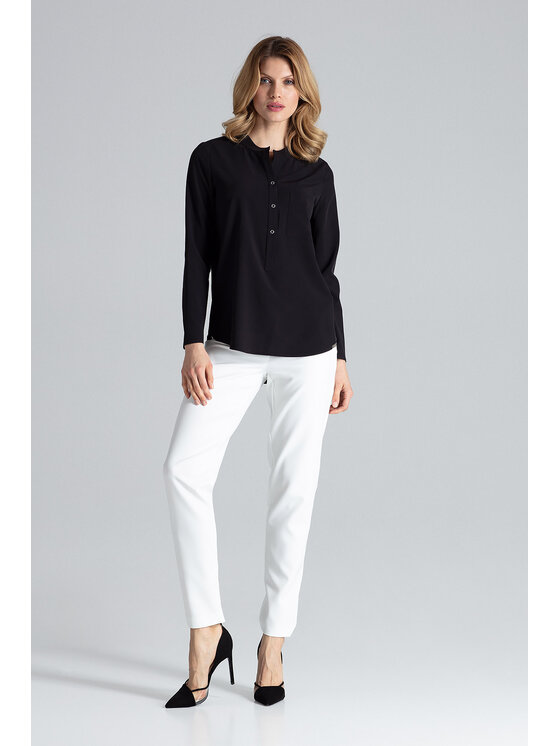 FIGL FIGL Halenka M663 Černá Regular Fit
