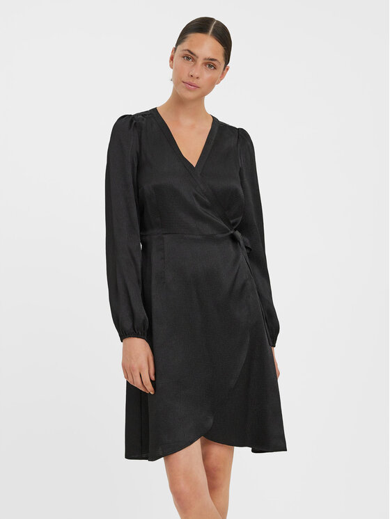 Vero Moda Každodenné šaty Sabi 10278655 Čierna Relaxed Fit
