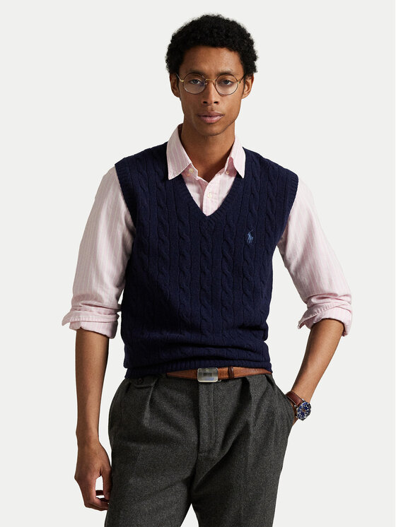 Polo Ralph Lauren Polo Ralph Lauren Džemper 710974166001 Tamnoplava Regular Fit