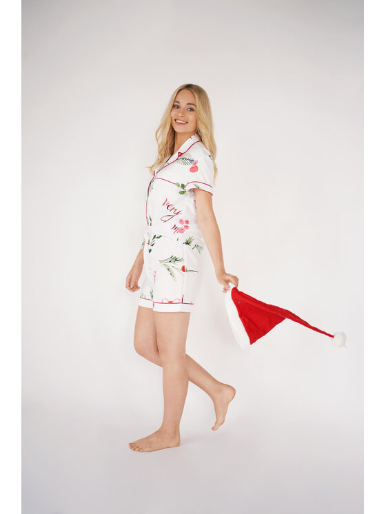 White pocket White pocket Piżama Satynowa Biały Regular Fit