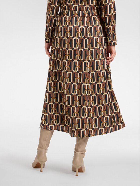 Elena Mirò Elena Mirò Gonna midi 1042P200065N002 Marrone A-Line Fit