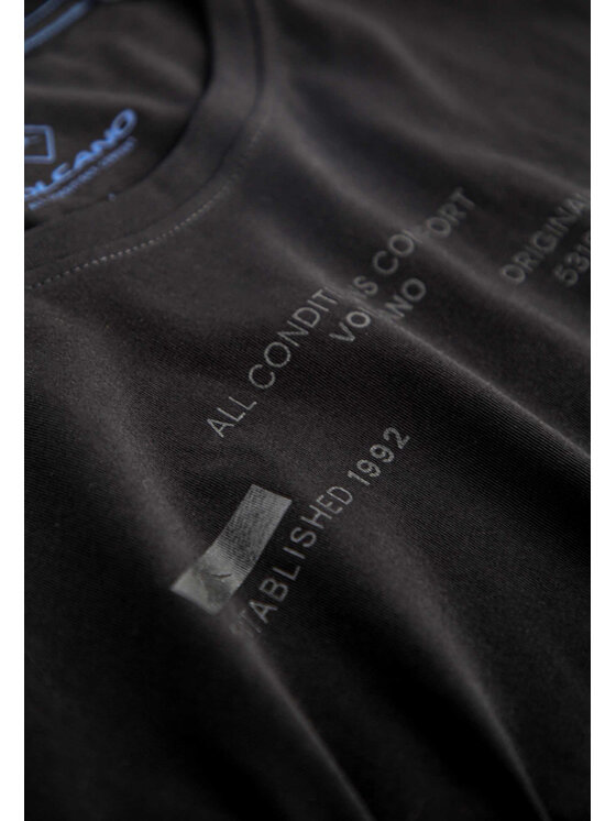 Volcano Volcano Longsleeve M17202-W24 Czarny Regular Fit