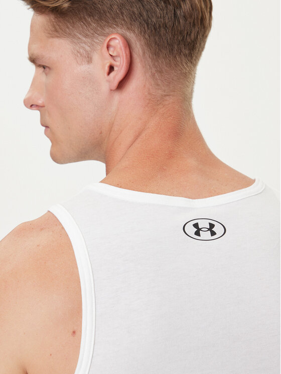 Under Armour Under Armour Smanicato Ua Sportstyle Logo Tank 1382883-100 Bianco Loose Fit