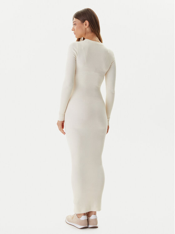 Guess Guess Strickkleid V5BK02 Z3JD2 Écru Slim Fit