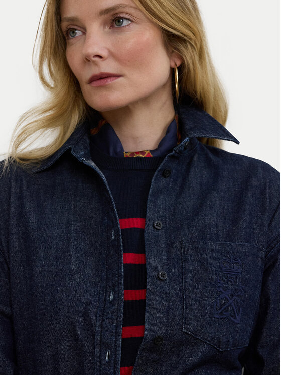 LAUREN RALPH LAUREN LAUREN RALPH LAUREN traper košulja 200957620 Tamnoplava Relaxed Fit