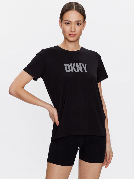 DKNY Sport Tričko DP2T6749 Čierna Classic Fit