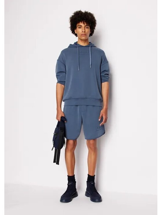 Armani Exchange Armani Exchange Šortky z materiálu 3DZSAA ZJUBZ 45AM Modrá Regular Fit