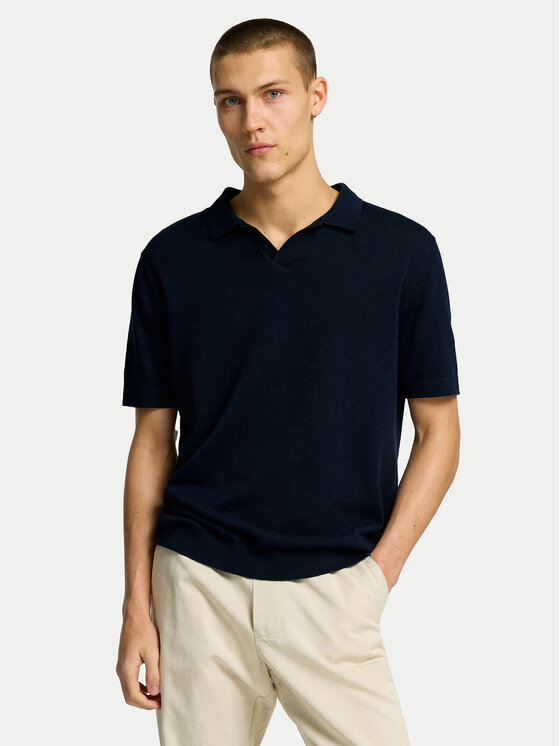 Selected Homme Selected Homme Tricou polo Mattis 16096197 Bleumarin Regular Fit