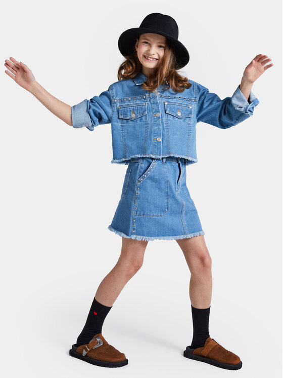 Coccodrillo Coccodrillo Джинсова спідниця WC4124201JCG Голубий Regular Fit