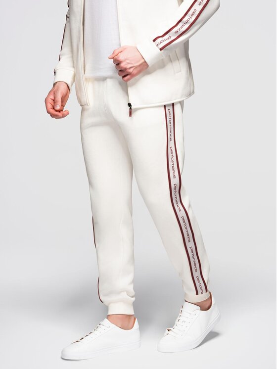 Ombre Ombre Komplet dresowy Z113 Biały Regular Fit