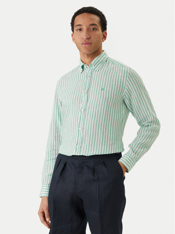 BOSS BOSS Marškiniai H-Liam 50560595 Žalia Regular Fit