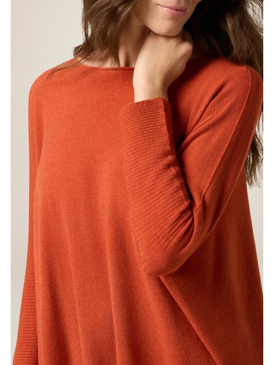 Oltre Oltre Sweter M049E002035N037 Pomarańczowy Regular Fit