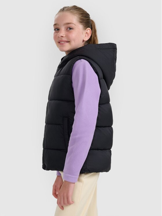 4F 4F Gilet 4FJRAW25TVJAU331-20S Nero Regular Fit