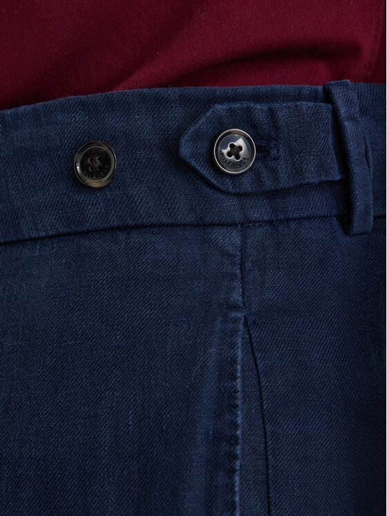 Tommy Hilfiger Tommy Hilfiger Kalhoty z materiálu Smart Casual MW0MW42708 Tmavomodrá Regular Fit