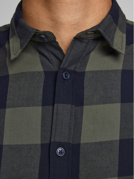 Jack & Jones Jack & Jones Koszula 12181602 Zielony Slim Fit
