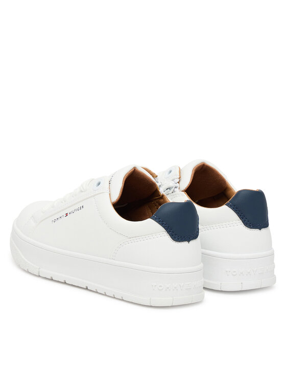 Tommy Hilfiger Tommy Hilfiger Snīkeri Low Cut Lace Up Sneaker T3X9-34091-1355 S Balts
