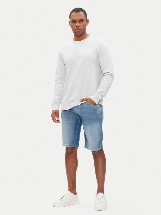 Pepe Jeans Pepe Jeans Džinsiniai šortai PM801075 Mėlyna Slim Fit