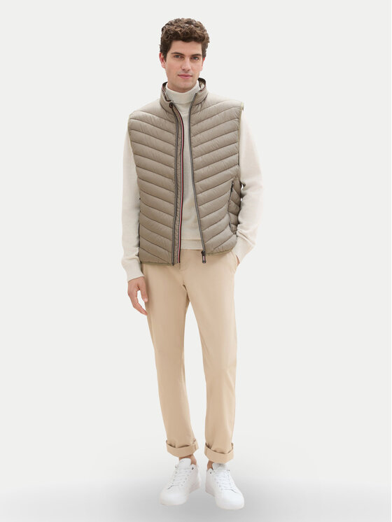 Tom Tailor Tom Tailor Prsluk 1041310 Zelena Regular Fit