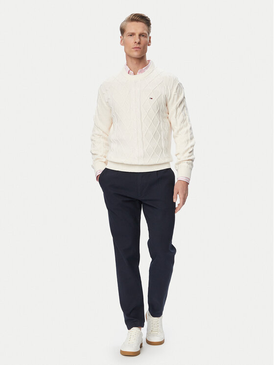 Tommy Jeans Tommy Jeans Džemperis DM0DM23405 Krēmkrāsas Regular Fit