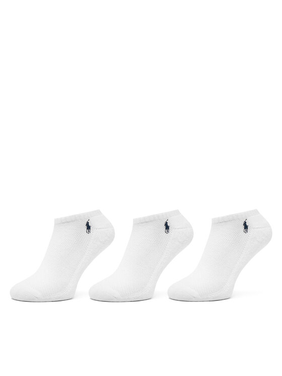 Set de 3 perechi de șosete medii de damă Polo Ralph Lauren 455972885003 Alb