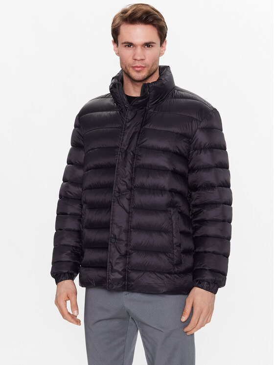 Sisley Giacca di transizione 2BA2SN01J Nero Regular Fit, taglia : L