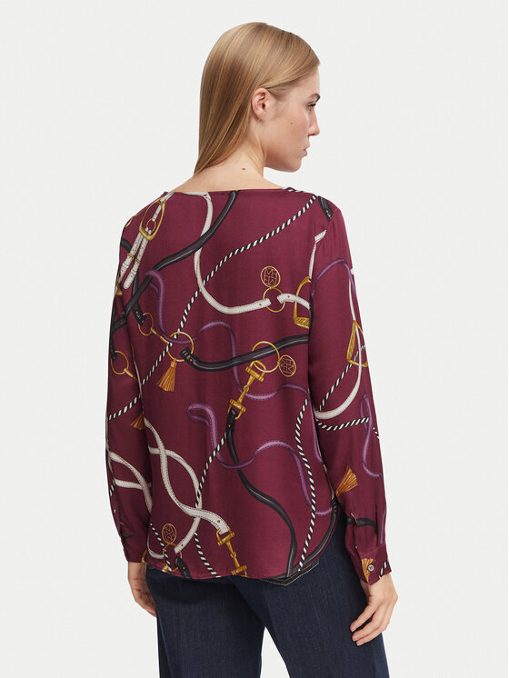 Marella Marella Bluzka Emme by Marella Effetto 2625116112 Bordowy Regular Fit