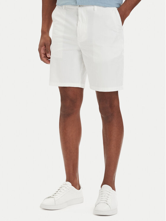 BOSS BOSS Шорти от плат H-Kane1 50555235 Бял Modern Fit