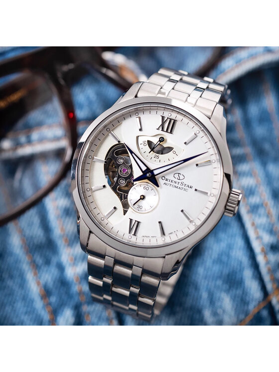 Orient Star Orient Star Zegarek RE-AV0B01S00B Srebrny