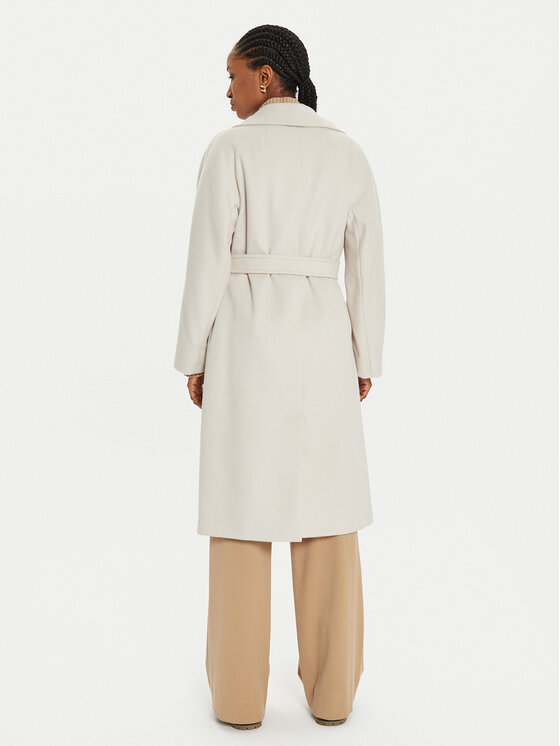 Weekend Max Mara Weekend Max Mara Wollmantel Resina 2425016092 Écru Regular Fit