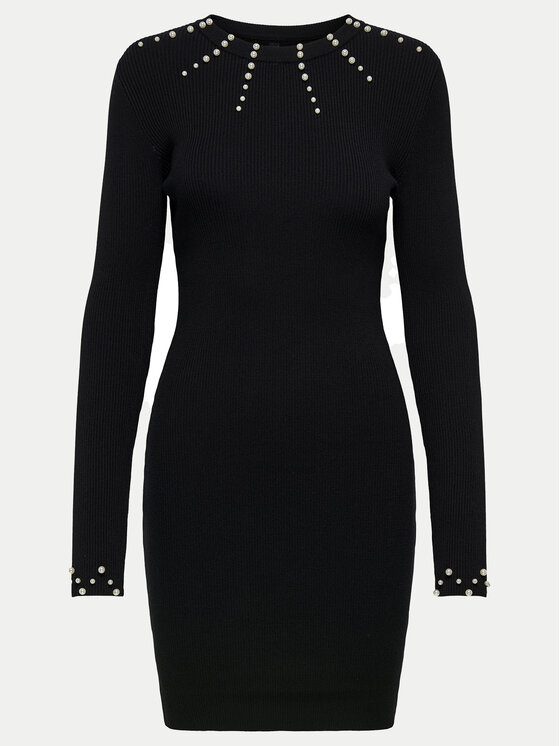 ONLY ONLY Džemper haljina Ida 15334548 Crna Slim Fit