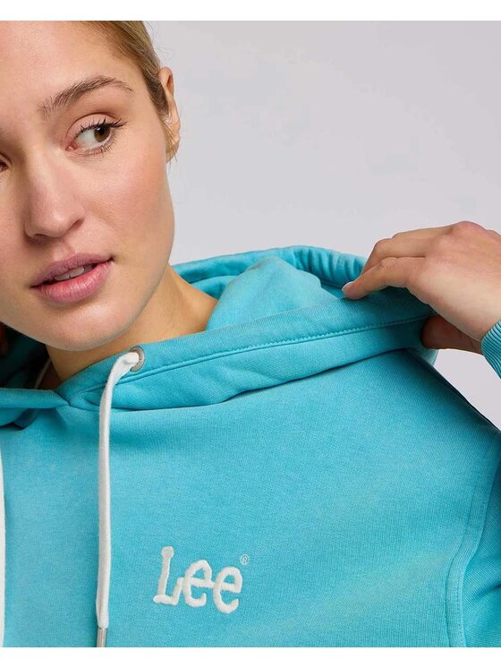 Lee Lee Felpa ESSENTIAL HOODIE 112350245 Blu Regular Fit