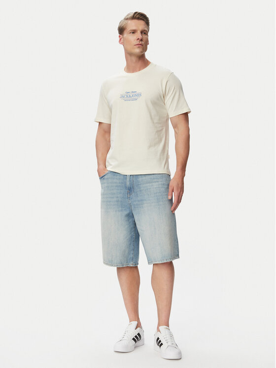 Jack & Jones Jack & Jones T-Shirt Cassis 12295049 Κρεμ Regular Fit
