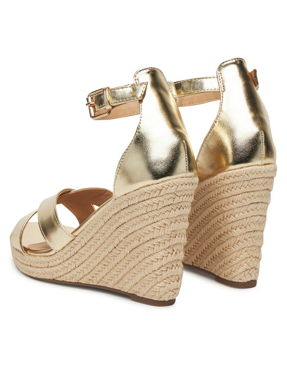 ONLY Shoes ONLY Shoes Espadryle Onlamelia-18 Pu Foil Wedge 15335554 Złoty