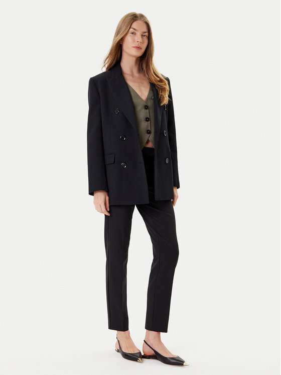 Marella Marella Pantaloni chino Opaco 2523136101 Nero Slim Fit