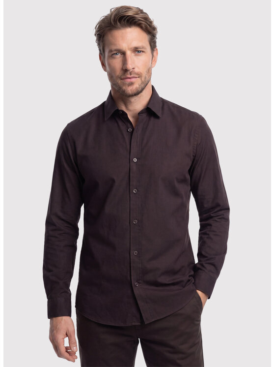Pako Lorente Pako Lorente Koszula P26WN-1X-029 Brązowy Slim Fit