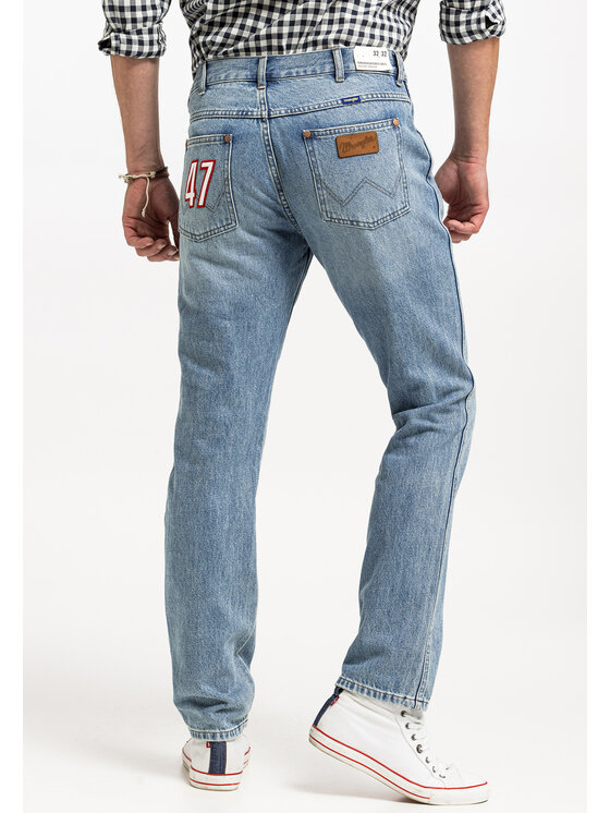 Wrangler Wrangler Jeansy GREENSBORO Niebieski Straight Fit