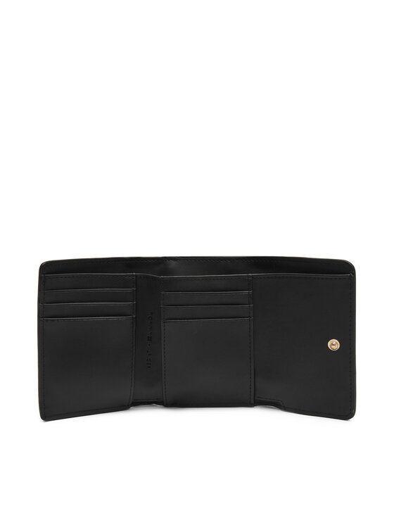 Tommy Hilfiger Tommy Hilfiger Veľká dámska peňaženka Th Distinct Trifold Wallet Mono AW0AW17257 Čierna